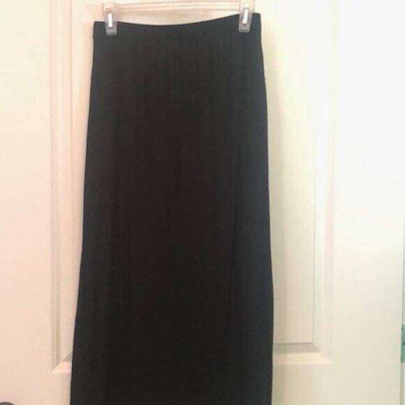 NWT LOFT Lightweight Long Skirt, Two Pockets, Side Slit, Black Size XSP - Picture 7 of 10